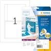 HERMA Sovracopertine CD per Jewelcase, 151 x 118 mm, Etichette Adesive A4 per Stampante, 1 Etichette per Foglio, Bianco