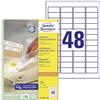 Avery Zweckform - Etichette universali per tutte le stampanti formato A4, 45,7 x 21,2 mm weiß (wiederablösbar), 4800 Pezzi
