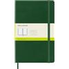 Moleskine Classic Notebook, Taccuino con Pagine Bianche, Copertina Rigida e Chiusura Elastica, Formato Large 13 x 21 cm, Colore Verde Mirto, 240 Pagine