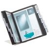 Durable 550601 Vario A5 Table 10, Leggio da Tavolo, 10 Pannelli, Formato A5, Cavalierini Rimovibili, Nero