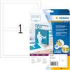 HERMA Custodie per DVD, 273 x 183 mm, Etichette Adesive A4 per Stampante, 1 Etichette per Foglio, Bianco