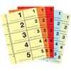 Avery Zweckform 867-5 - Numeri per guardaroba, formato A6, numeri da 1 a 500, 5 colori, confezione da 5