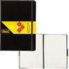 Idena 209284 - Taccuino DIN A5 a righe, carta crema, 192 pagine, 80 g/m², copertina rigida nera, 1 pz.