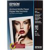 Epson C13S041342 Carta matte da archivio A4, 189g/m2, 50 Fogli