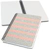 SIGEL JN600 Blocco spiralato Jolie, copertina rigida, 120 pagine a punti, circa A5, motivo puntini, bianco/nero/rosa