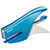 Leitz WOW, Cucitrice a pinza capacità fino a 15 fogli, Cucitrice in metallo ergonomica, Caricamento posteriore, Compatibile con punti P1 n.8, Blu metallizzato, 55472036