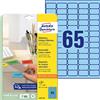 Avery Zweckform-Etichette rimovibili, 38,1 x 21,2 mm, ad inchiostro/Laser/fotocopiatrici, colore: blu, 1300 Pezzi