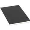 ALASSIO 1132 - Taccuino in formato DIN A5, con 64 pagine, carta a righe, copertina in nero opaco, blocco note rilegato ideale per custodie in pelle, cartelline e organizer