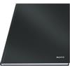 Leitz Quaderno a righe A4, 160 pagine, 80 fogli di carta certificata FSC da 80 g/m², copertina rigida robusta e antigraffio, per ufficio, scuola o come diario, serie Solid, nero, 46650095
