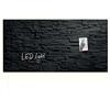 SIGEL GL407 Lavagna magnetica in vetro premium, superficie lucida, 91 x 46 cm, con LED, montaggio facile, antracite, Artverum