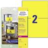 Avery Zweckform Etikett - Candele in formato A4 LC, resistenti alle intemperie, 20 Blatt, 210 x 148 mm, colore: Giallo