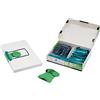 Djois Jalema 5721000 - Kit per archiviazione con pinze, senza PVC e plastica, capacità: 8 cm, confezione da 100 pezzi, colore: verde