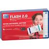 Oxford Flash 2.0 - Lotto di 80 schede Flash Cards, formato 7, 5 x 12, 5 cm, quadretti piccoli fronte/retro, colore: Blu marino Bleu Marine