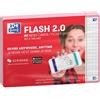 Oxford Flash 2.0 - 80 schede Bristol Flash Cards A6 (10,5 x 14,8 cm) Quadrati piccoli, colore: rosa
