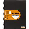 RHODIA 133146C - Quaderno Ricambi per quaderno Organizer Exabook NERO - A4+ 22,5 x 29,7 cm - a righe - 160 pag. staccabili foratura 4 buchi - Carta Clairefontaine 80g/m² - Rhodiactive