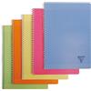 Clairefontaine 328116C Collection Linicolor Fresco Un quaderno a spirale - A4 21x29,7 cm - 180 pagine a quadretti grandi - Carta bianca 90g - copertina in polipropilene Trasparenti - Colore casuale