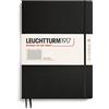 LEUCHTTURM1917 310174 Taccuini Master Slim A4+, Copertina rigida, 123 pagine numerate, Nero, Quadretti