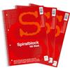 Pelikan NoName 11149184 - Blocco a spirale, formato A4, 160 fogli a quadretti, 3 pezzi