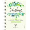 Clairefontaine 975179C Quaderno a Spirale Erbario - 32 fogli carta da disegno Bianco e Divisori Morbidi - A4 21x29,7 cm 180g - Ideale per Conservare Foglie, Fiori e Piante essiccate