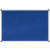 Bi-Office Pannello In Feltro Maya Con Cornice In Alluminio, Bacheca Con Superficie Di Feltro Liscia Blu, 90 x 60 cm