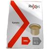 ACCO Brands REXEL Occhielli lunghezza 4.2mm 500pz - Ottone - 20320051
