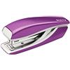 Leitz Mini Cucitrice NeXXt WOW, Capacità fino a 10 Fogli, Design Ergonomico in Metallo, Include Punti, Viola