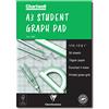 Clairefontaine - Ref J103BZ - Blocco grafico Chartwell (contiene 30 fogli) - A3 (420 x 297 mm) Formato, 1/10, 1/2 & 1 Inch Square Rulings, carta perforata 70gsm, certificato FSC
