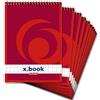 Herlitz 110510 Blocco a spirale A5, 50 fogli, 10 pezzi A quadretti A6