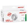 Meto Etichette prezzatrice (26x16 mm, bianco, 2 linee, 6000 pezzi, permanente multifunzione - congelatore, per Meto, Contact, Sato, ecc.)