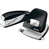 Leitz Set con Cucitrice e Perforatore, Capacità fino a 30 Fogli, Include Graffette, Gamma WOW, Nero