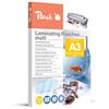 Peach Pellicole plastificatrici A3 - 125 mic - 100 pouches - opaco - scrivibile - qualità premium per i migliori risultati di laminazione - compatibile con dispositivi di tutti i produttori -
