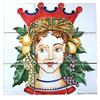 ROYAL SICILY Mosaico Piastrelle Ceramica Donna 60x60