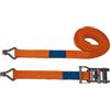 PETEX 43192835 - Cinghia di serraggio a cricchetto, 2 pezzi, 6 m, 35 mm, 1000/2000 Dan, gancio a doppia punta, arancione, arancione