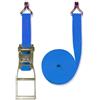 Braun Cinghia 4000 Dan, in Due Pezzi, per Professionisti Secondo DIN EN 12195-2, Colore Blu, Lunghezza 8 m, Larghezza di Banda 50 mm, con cricchetto a Leva Lunga e Gancio a Punta.