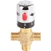Zerodis Rubinetto Miscelatore Termostatico, Valvola Anti-Ritorno 1/2 Ottone Rubinetto Miscelatore Acqua Calda E Acqua Fredda Valvola Di Energia Solare 11,67 L/Min Flusso Usato Per Lavabo, Bidet Docce