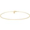 Elli Collana Semplice, Girocollo, da Donna, in Argento 925, Oro, Misura 36