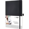 SIGEL CO308 Taccuino premium con lineatura dot, A4, copertina flessibile, nero, Conceptum