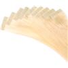 hair2heart Just Beautiful Hair - 20 x 2.5 g Fasce Adesive Capelli Veri Remy Indiani, 50cm - #22 biondo dorato, 1x20 ciocche