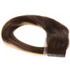 hair2heart Just Beautiful Hair - 30 x 2.5 g Fasce Adesive Capelli Veri Remy Indiani, 60cm - #2 marrone scuro, 1x30 ciocche