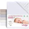 babybay lenzuolo con angoli babybay in jersey Deluxe Cotone Organico adatto per i modelli Maxi, Midi, Boxspring, Comfort e Comfort Plus, bianco, 89 x 50 cm (1 confezione)