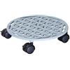 Wagner Carrello per Piante Flower of Life Ø 29 x 6,5 cm I Carrello per Fiori per Interni ed Esterni, papiro Bianco I Portavaso in ghisa I 2 Freni I Portata 50 kg - 20091901