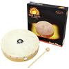 GEWA, Hand Drum CLUB SALSA, 6, Pelle naturale fissata con chiodi, Struttura in legno, Con battente, Ideale per l'educazione musicale scolastica