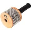 GEWA Cabasa 18 x 8 cm - Strumento a percussione con corpo in legno, superficie in metallo e catene di sfere metalliche - Naturale - Impugnatura in gomma