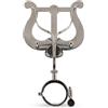 GEWA Porta spartiti da marcia Bb-Clarinetto - Nichelato - Grande Lira - 2 Pulsanti - Diametro anello 33 mm
