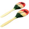 GEWA, Maracas CLUB SALSA, Paio, In legno, Dipinto a mano, Lunghezza 19 cm, Suono morbido e naturale