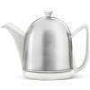 Bredemeijer 3510W - Teiera in maiolica Cosy Manto Rivestita in Acciaio Inox lucidato Isolato con Peltro, 1 litro, Colore: Bianco