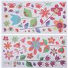 Walplus Colorful Flowers And Butterflies - Adesivi per Parete, Motivo Fiori e Farfalle