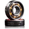 Yolando 8pcs Cuscinetti di Pattino in Ceramica, 608 RS Abec 9 Longboard Rullo Cuscinetti da Skate, Skateboard Bearings, 8mm x 22mm x 7mm - Nero