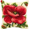 VERVACO Kit Cuscino Punto Croce Papavero Orientale Set Ricamo Principianti Cuscini Gobelin Decorativi ca. 40 x 40 cm Accessori per Lavoretti Creativi DIY Casa Decor Hobby Adulti Cross Stitch