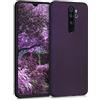 kwmobile Custodia Compatibile con Xiaomi Redmi Note 8 Pro Cover - Back Case Morbida - Protezione in Silicone TPU Effetto Metallizzato bordeaux metallizzato